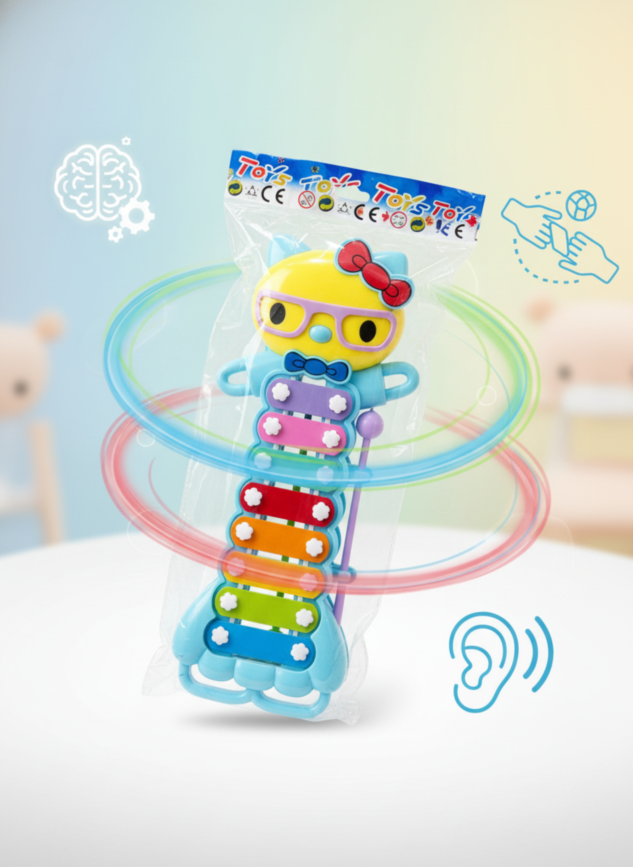 Hello Kitty themed children's xylophone toy,